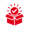 Das Bild zeigt eine rote Fläche in einem einfachen, minimalistischen Design.