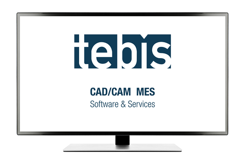 Auf dem Bild ist das Logo der Firma itebis zu sehen, die CAD/CAM- und MES-Software sowie Dienstleistungen anbietet.
